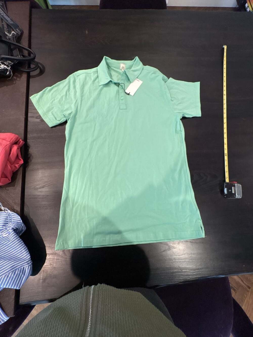 Swet Tailor Men's Short Sleeve Polo Shirt new size L green fast 2 Ship